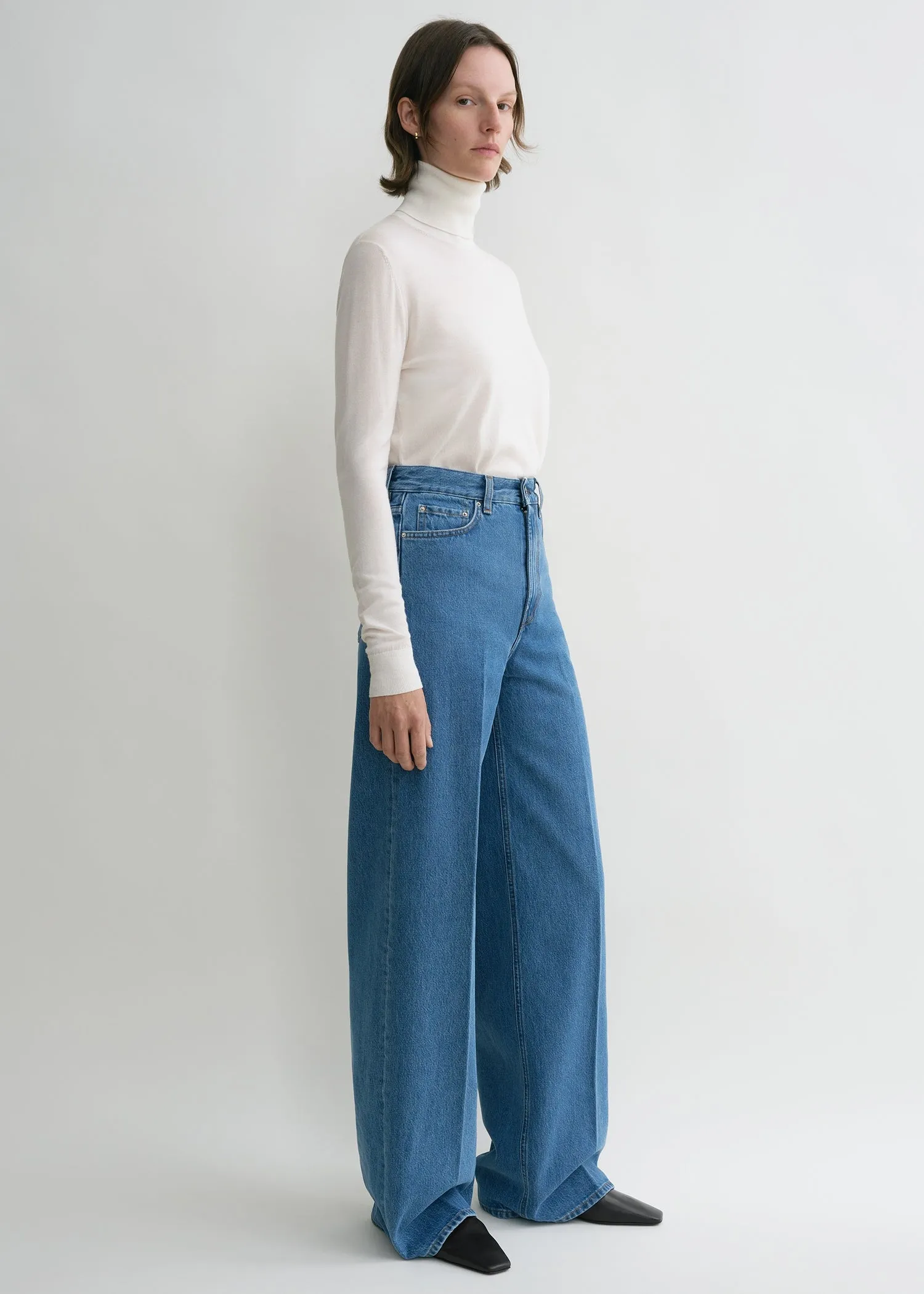 Wide leg denim vibrant blue sold by Toteme product image thumbnail 2