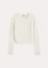 Petite cable knit cream sold by Toteme