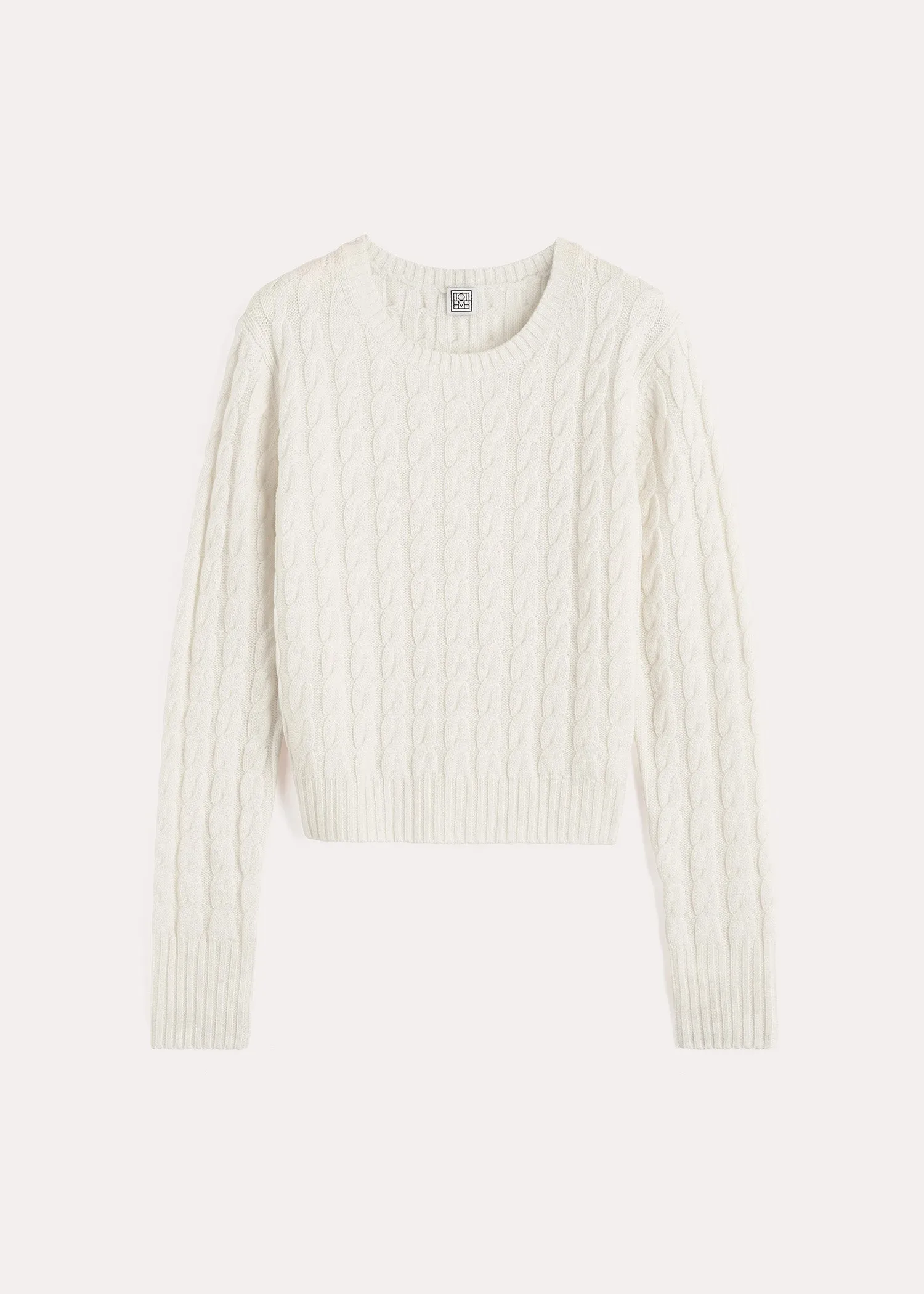 Petite cable knit cream sold by Toteme product image thumbnail 5