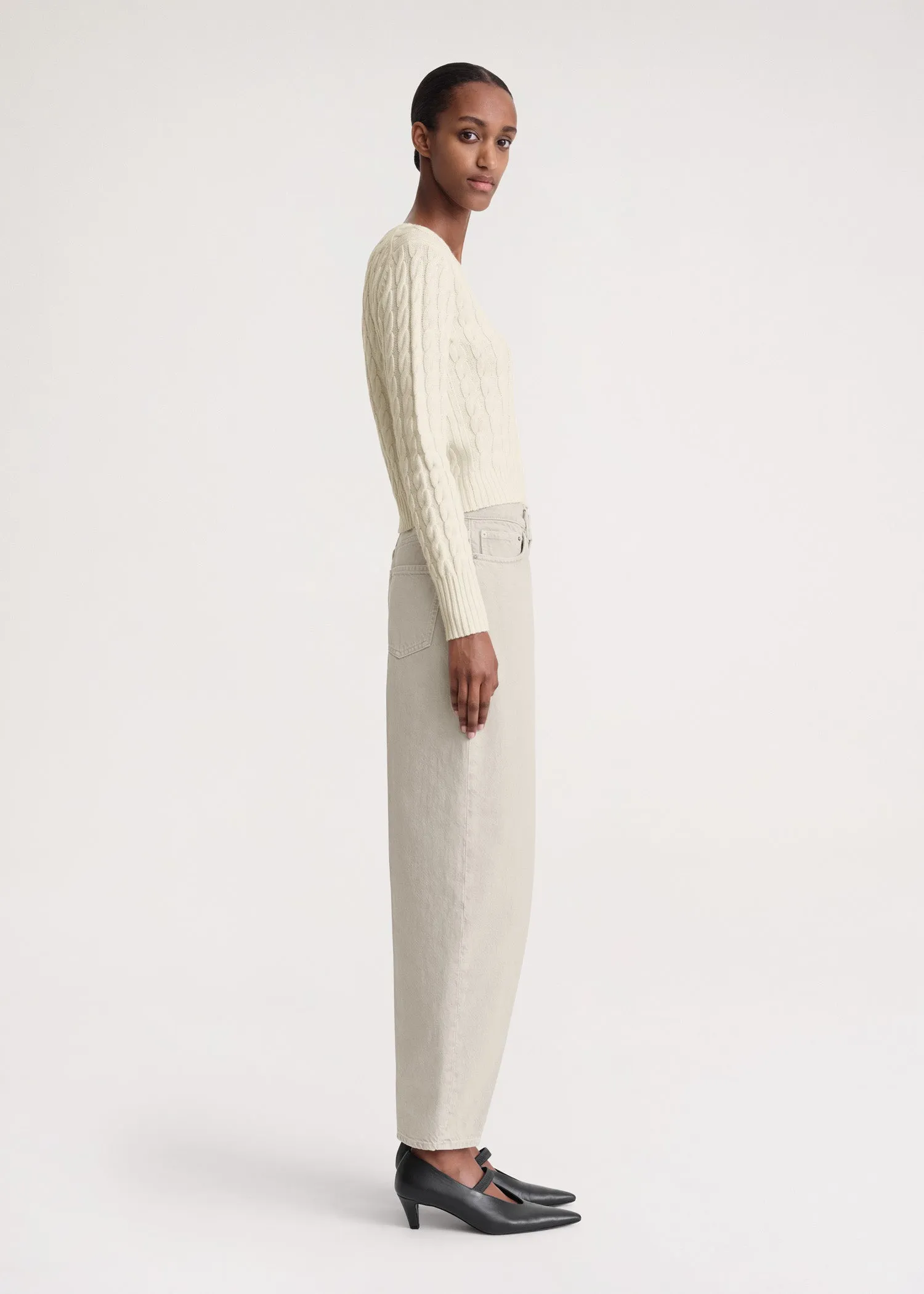 Petite cable knit cream sold by Toteme product image thumbnail 2