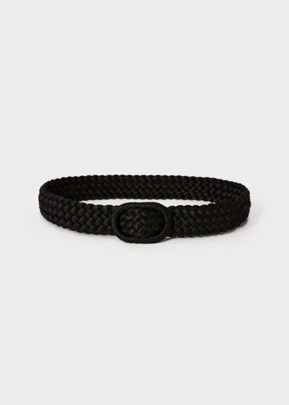 Slim braided fabric belt sold by Toteme