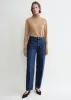Wide tapered leg denim dark blue sold by Toteme