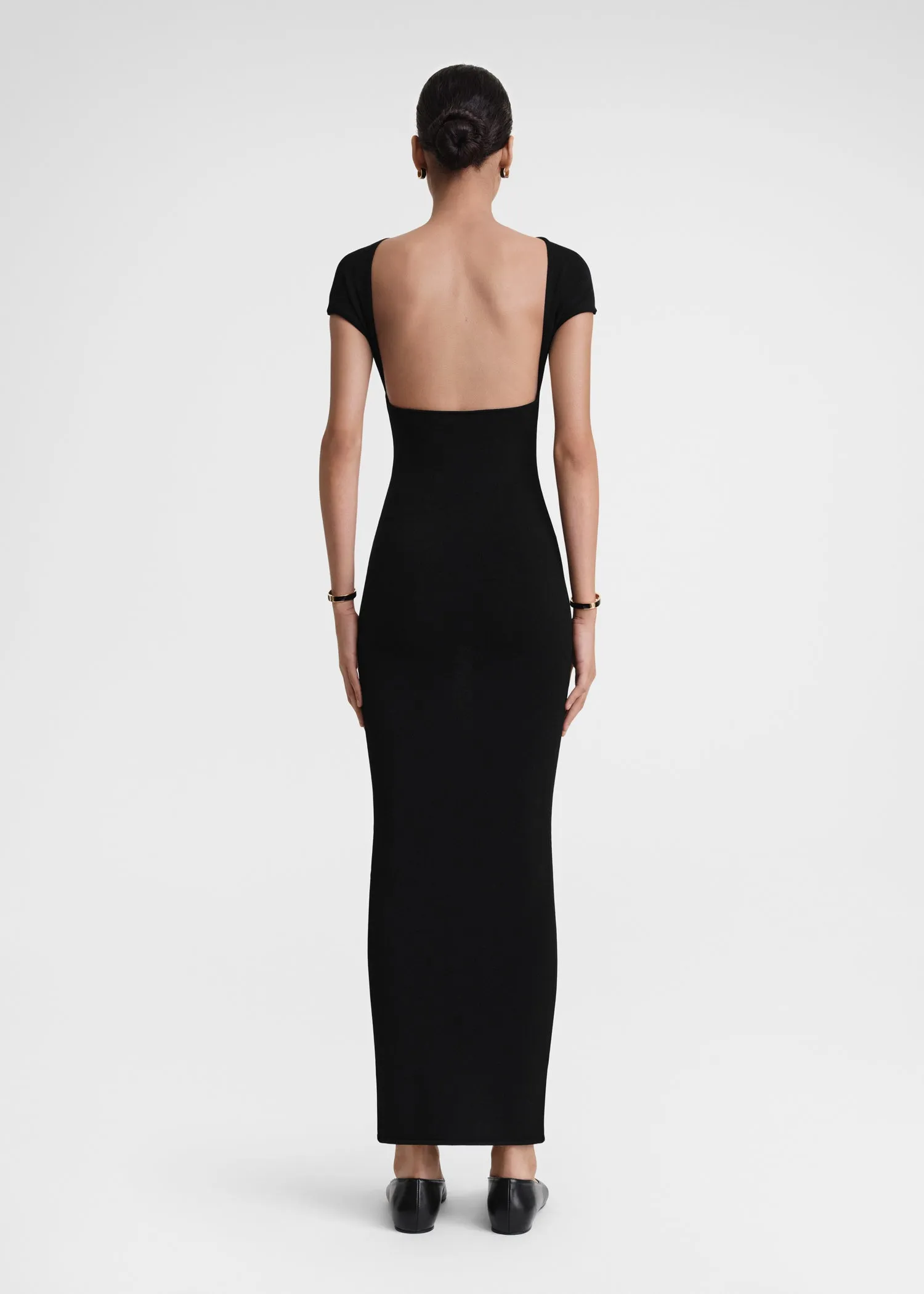 Slip-through knit dress black sold by Toteme product image thumbnail 3