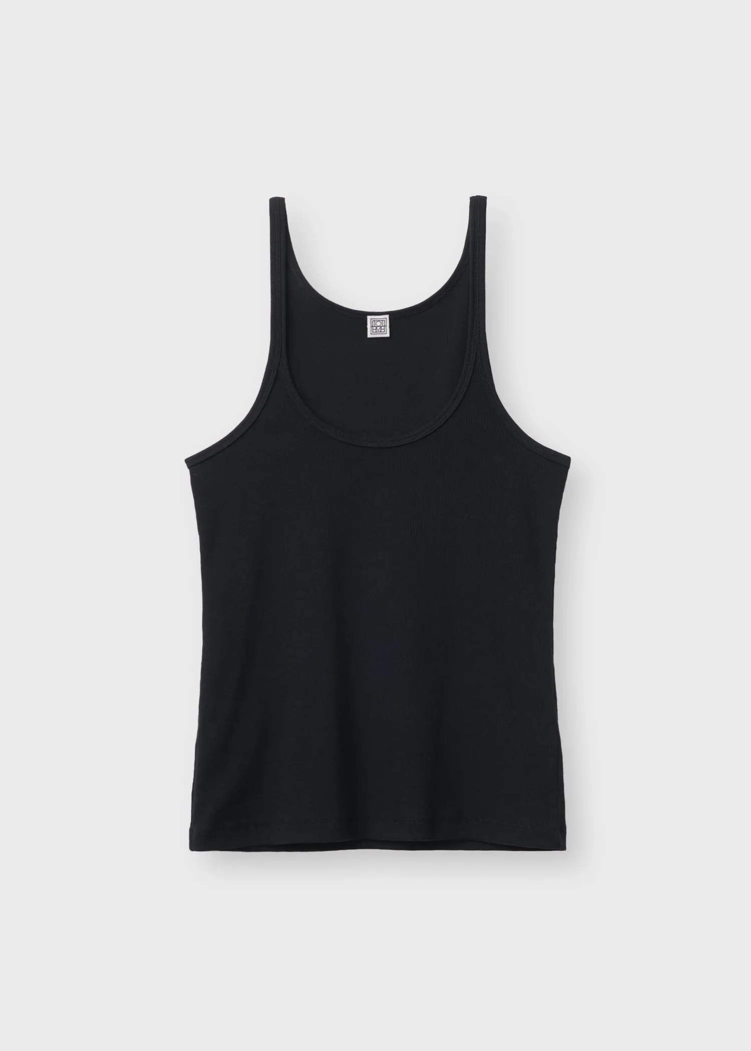 Scoop neck rib tank black sold by Toteme product image thumbnail 5