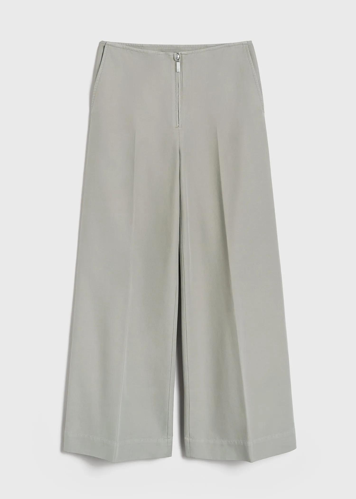 Zip-front wide trousers dove sold by Toteme product image thumbnail 5