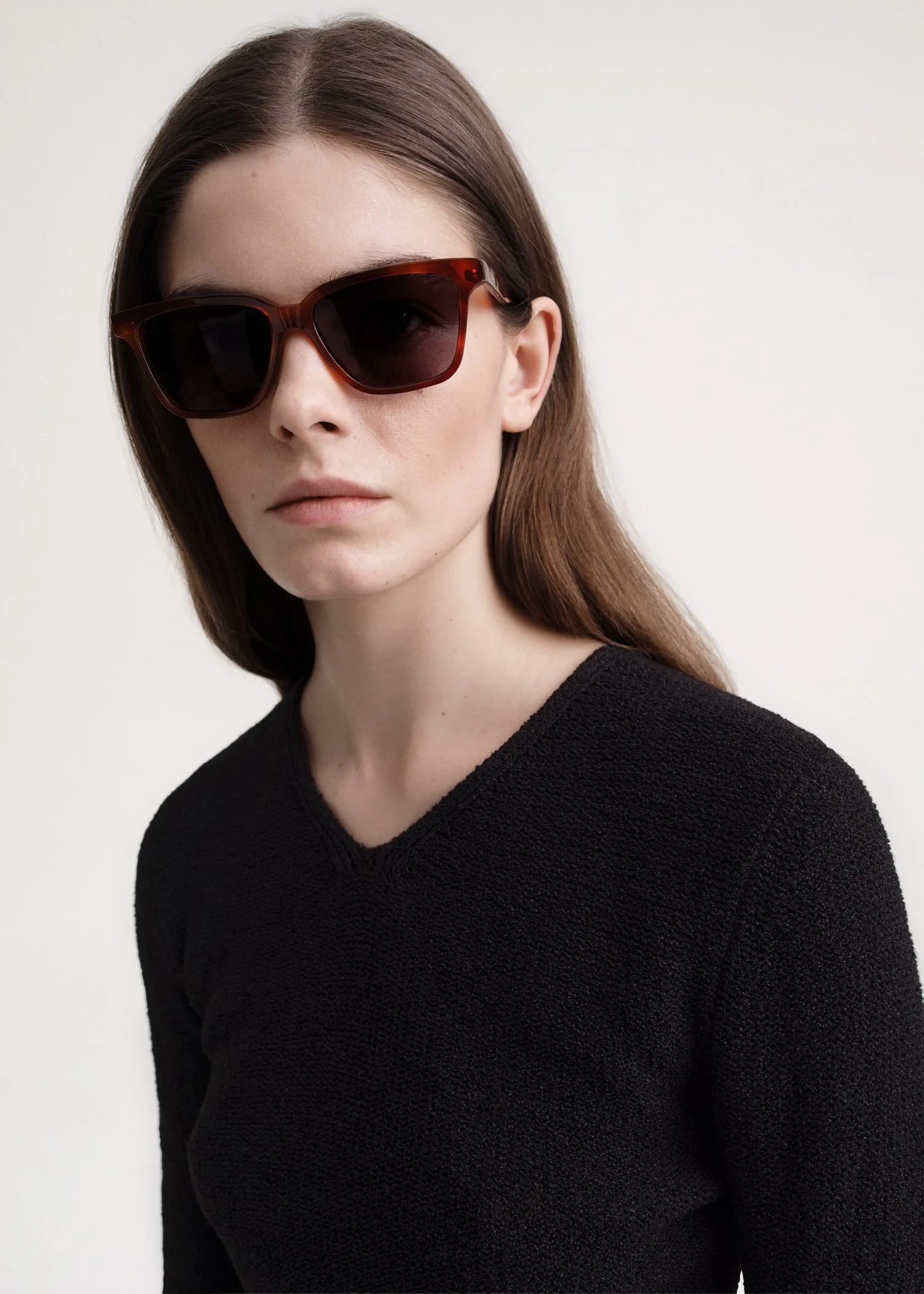 Square sunglasses light Havana sold by Toteme product image thumbnail 2