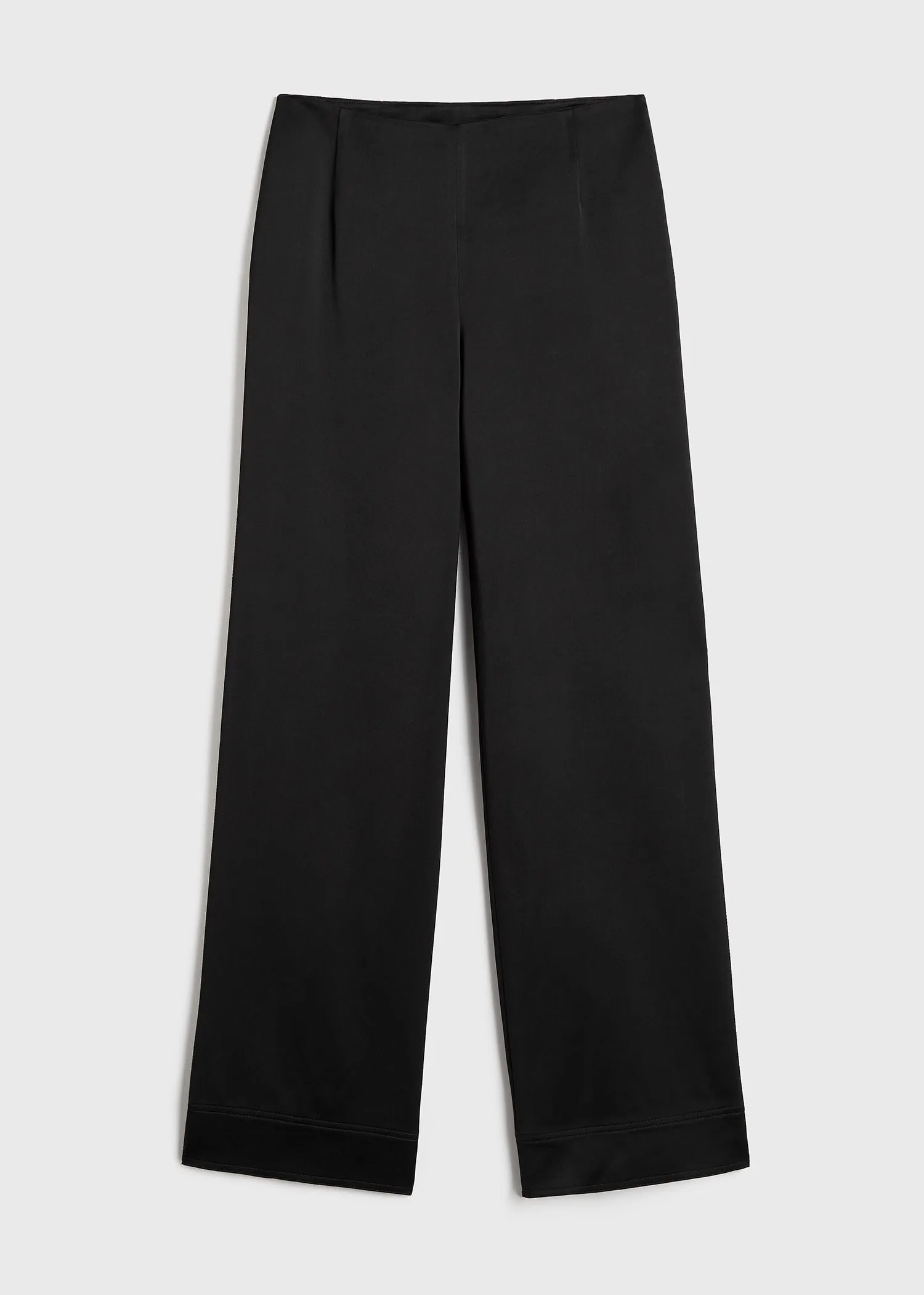 Contrast satin trousers black sold by Toteme product image thumbnail 5