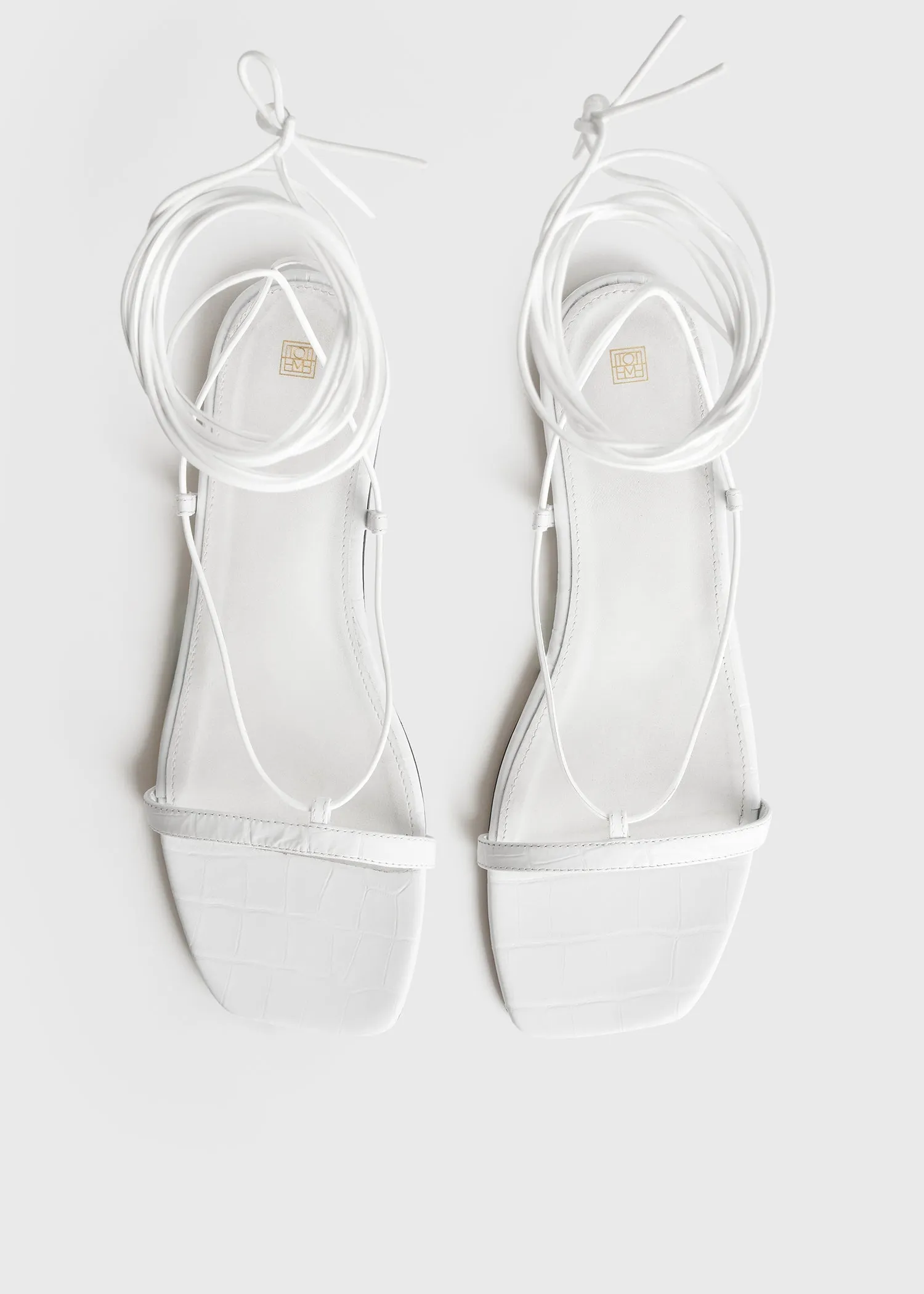The Croco Tie Sandal white sold by Toteme product image thumbnail 4