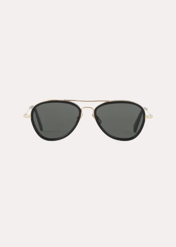 Aviator sunglasses black made by Toteme