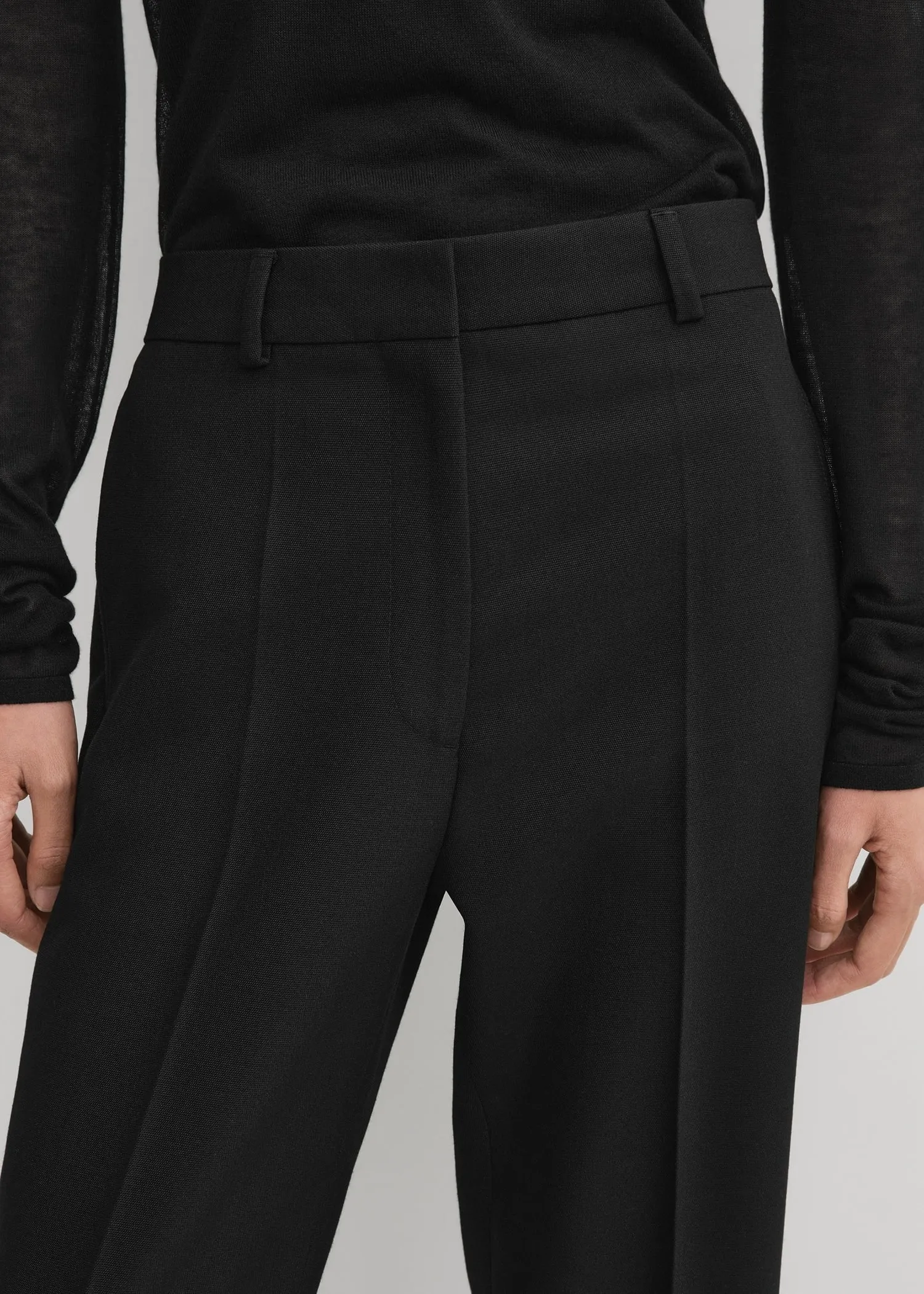 Straight cropped trousers black sold by Toteme product image thumbnail 4