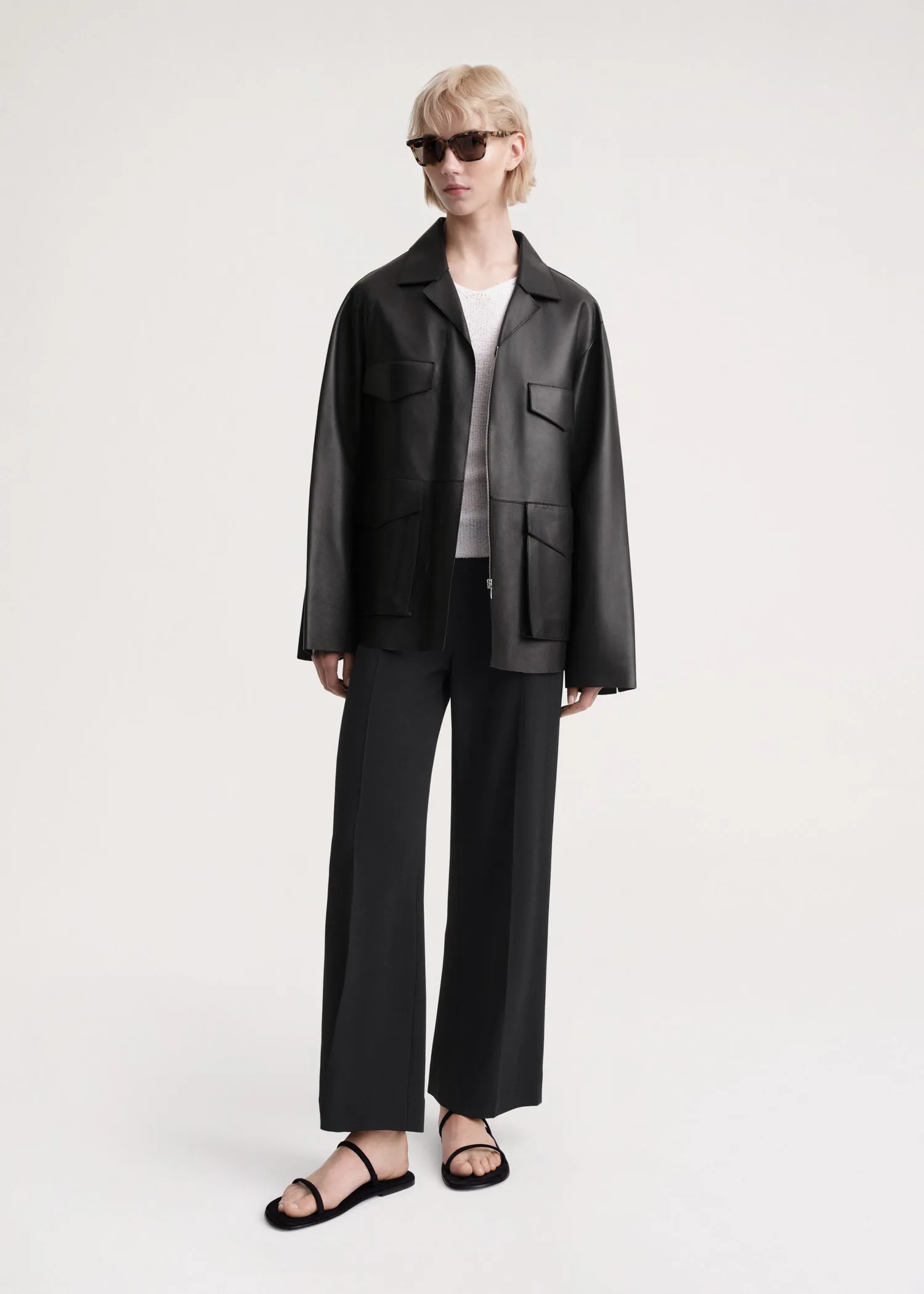 Army leather jacket black sold by Toteme