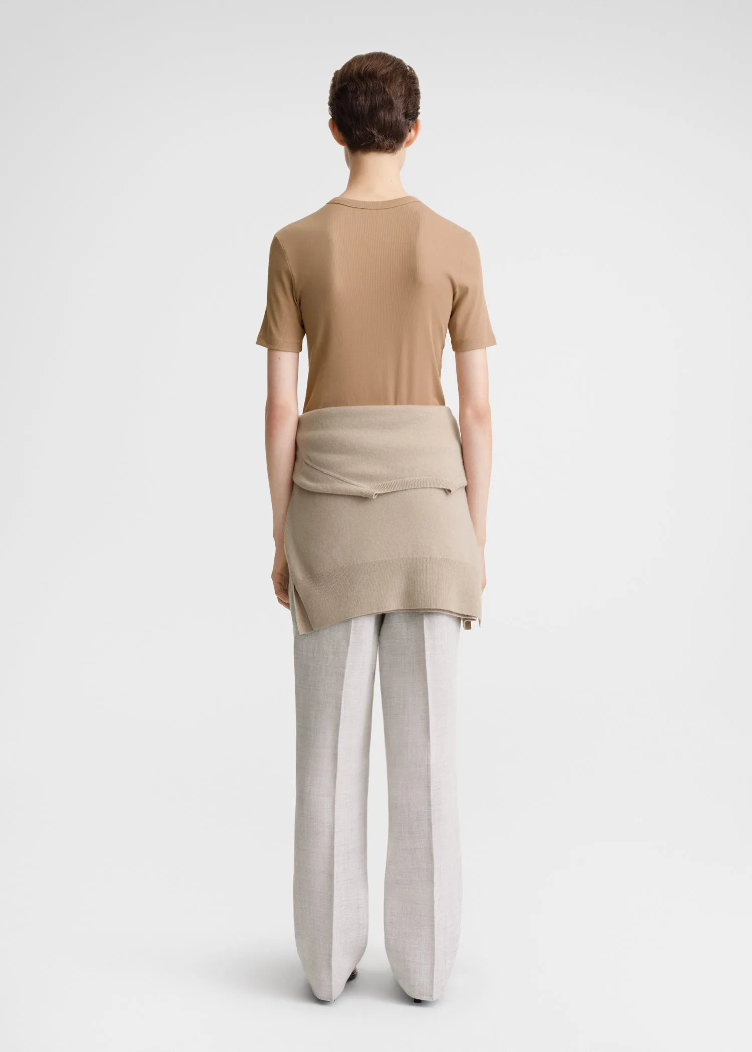 Classic rib tee caramel sold by Toteme product image thumbnail 3