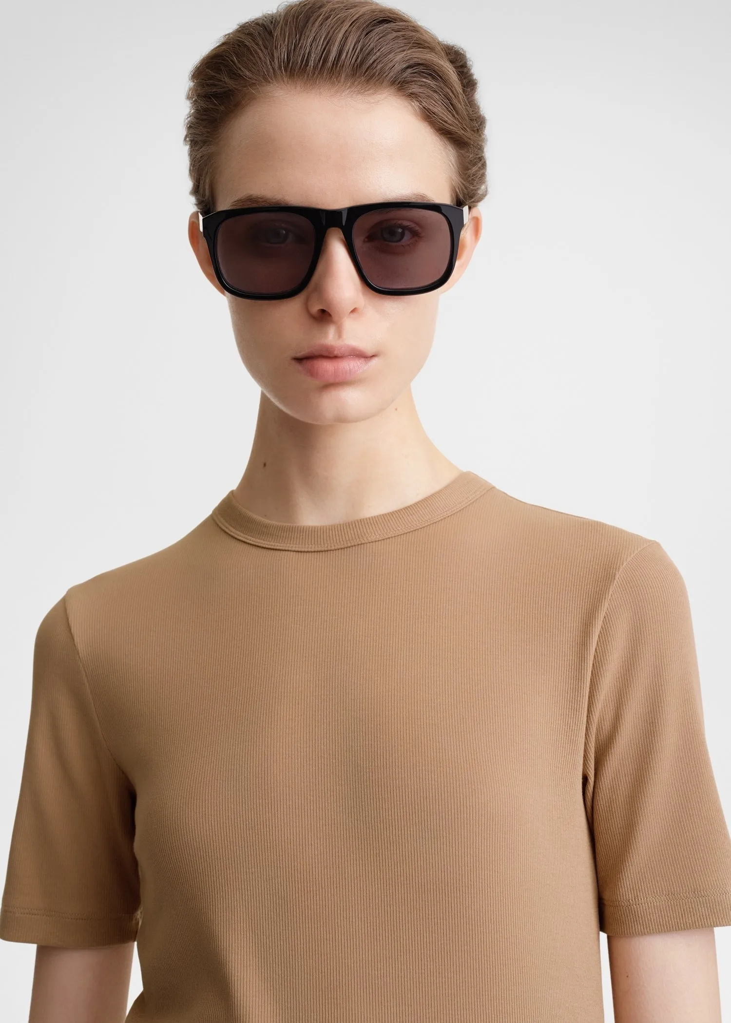 Classic rib tee caramel sold by Toteme product image thumbnail 4