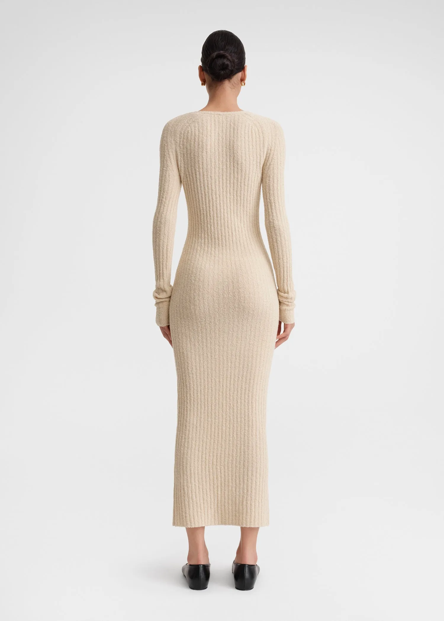 Ribbed merino blend dress cashew sold by Toteme product image thumbnail 2