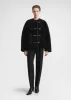 Teddy shearling clasp jacket black sold by Toteme