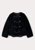 Teddy shearling clasp jacket black sold by Toteme