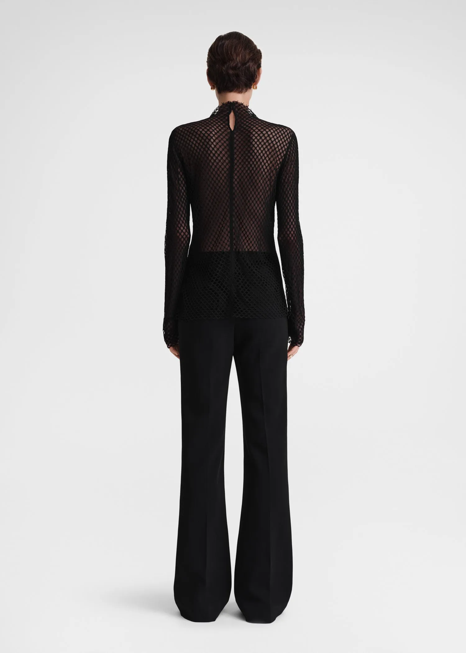 Sheer lace top black sold by Toteme product image thumbnail 4