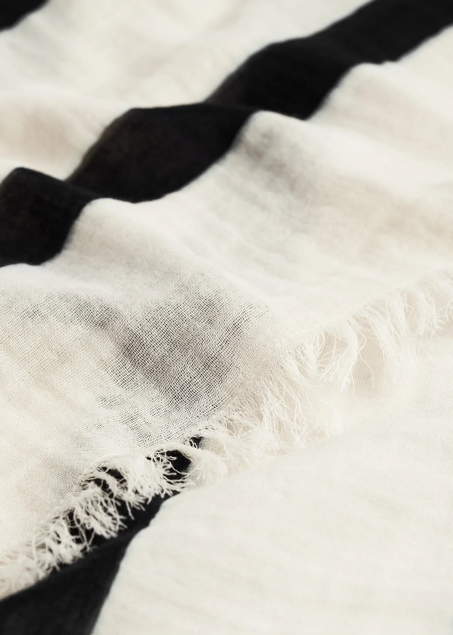 Monogram beach sarong ecru/black sold by Toteme product image thumbnail 2