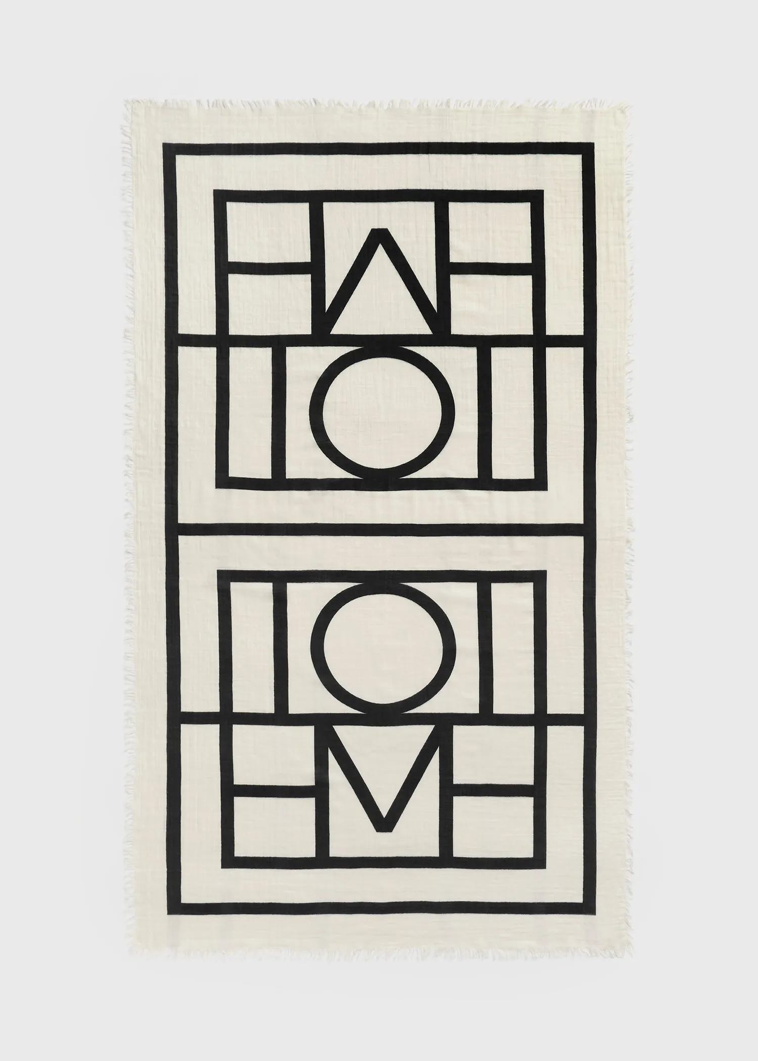 Monogram beach sarong ecru/black sold by Toteme product image thumbnail 3