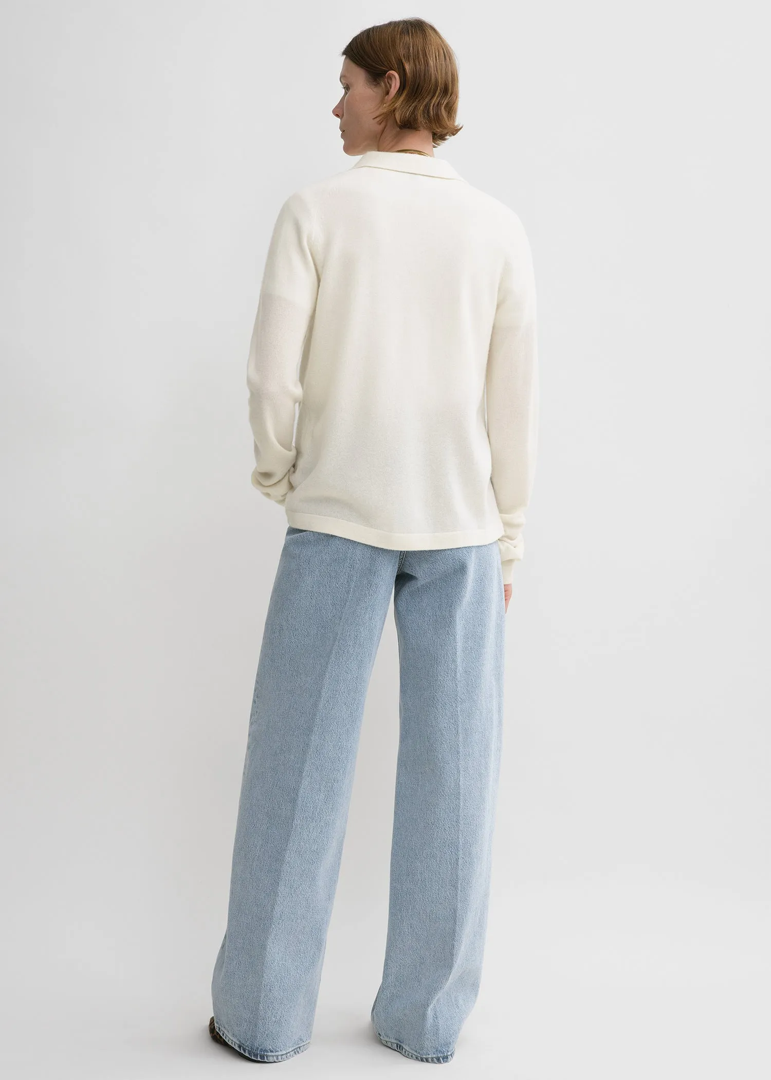 Raglan-sleeve cashmere cardigan talc sold by Toteme product image thumbnail 3