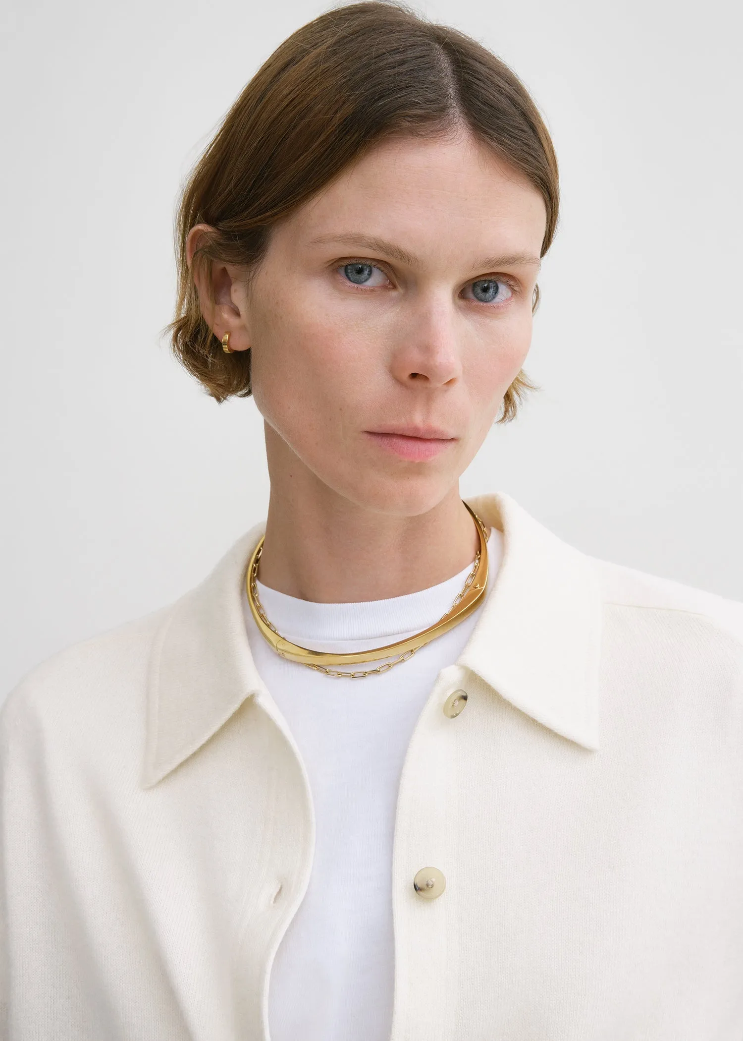 Raglan-sleeve cashmere cardigan talc sold by Toteme product image thumbnail 4