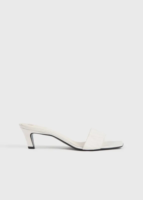 Moiré mule sandals off-white made by Toteme