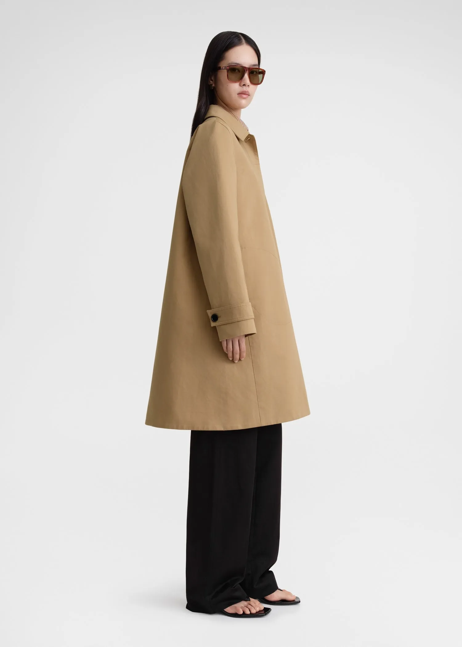 A-line car coat caramel sold by Toteme product image thumbnail 2