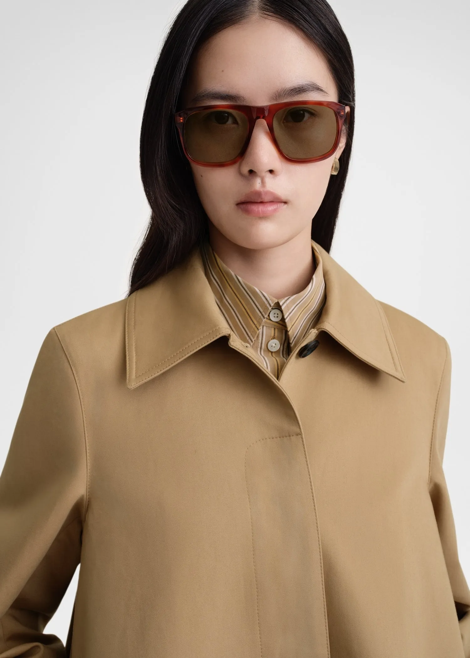 A-line car coat caramel sold by Toteme product image thumbnail 4