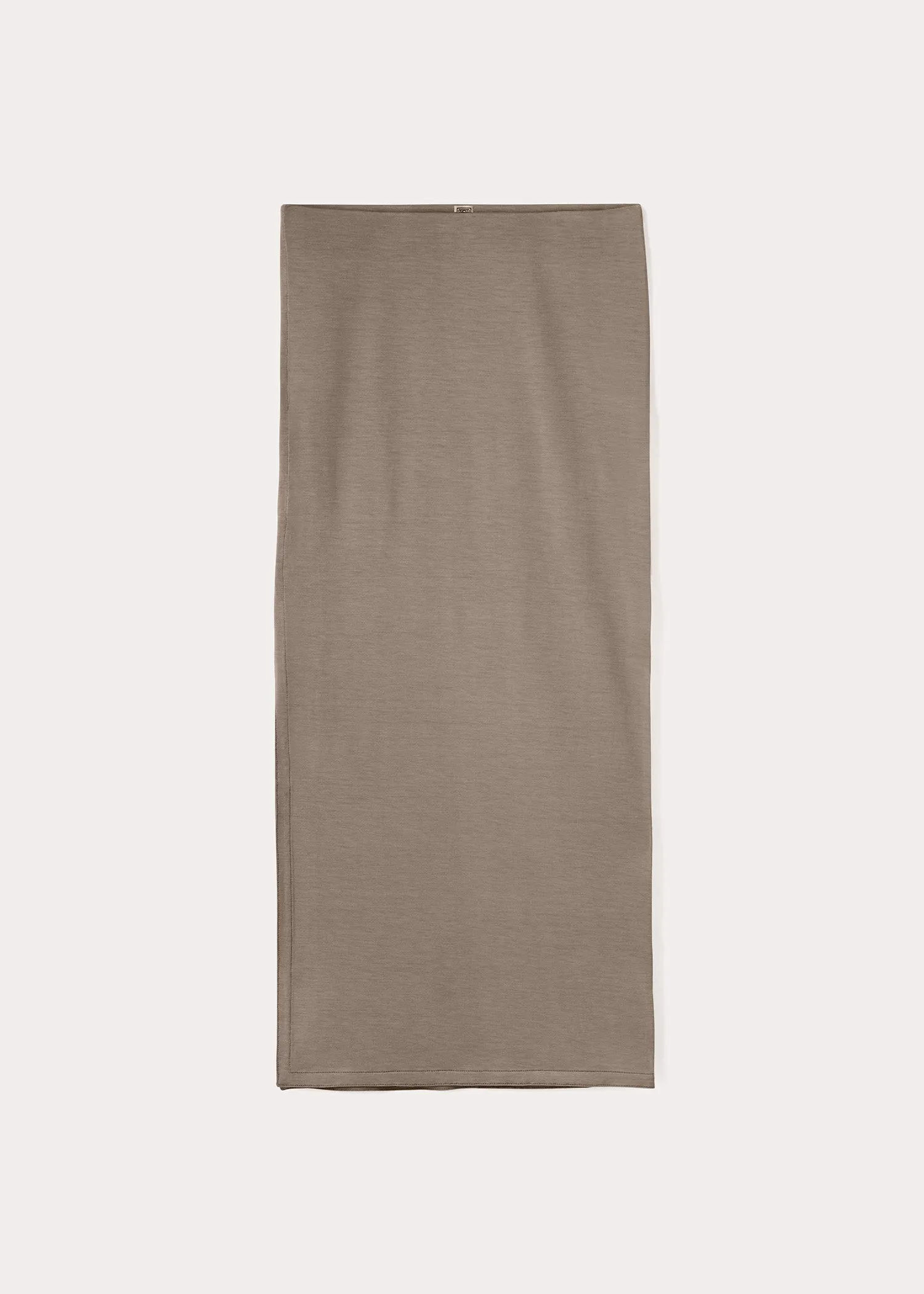 Side-slit jersey skirt dark taupe sold by Toteme product image thumbnail 5