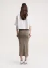 Side-slit jersey skirt dark taupe sold by Toteme