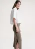 Side-slit jersey skirt dark taupe sold by Toteme