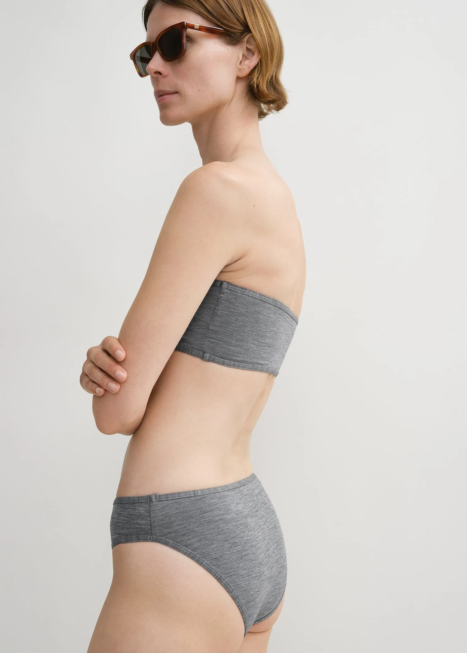 Binding-edge bikini bottoms grey melange sold by Toteme product image thumbnail 4