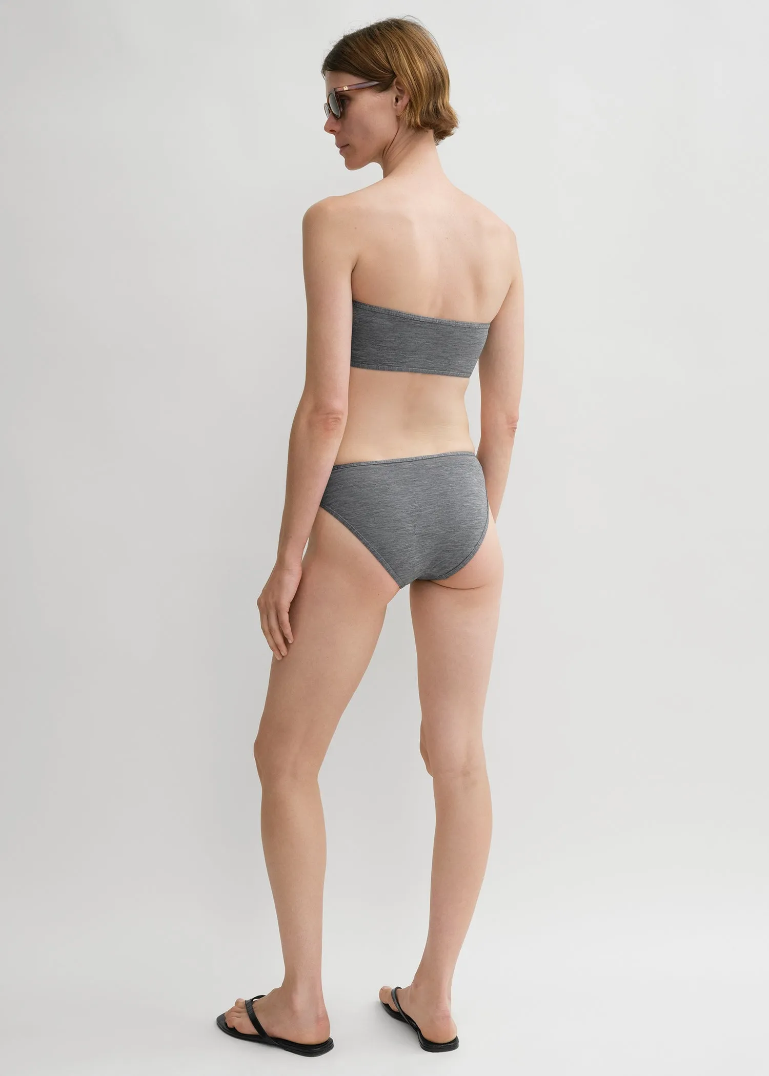 Binding-edge bikini bottoms grey melange sold by Toteme product image thumbnail 3