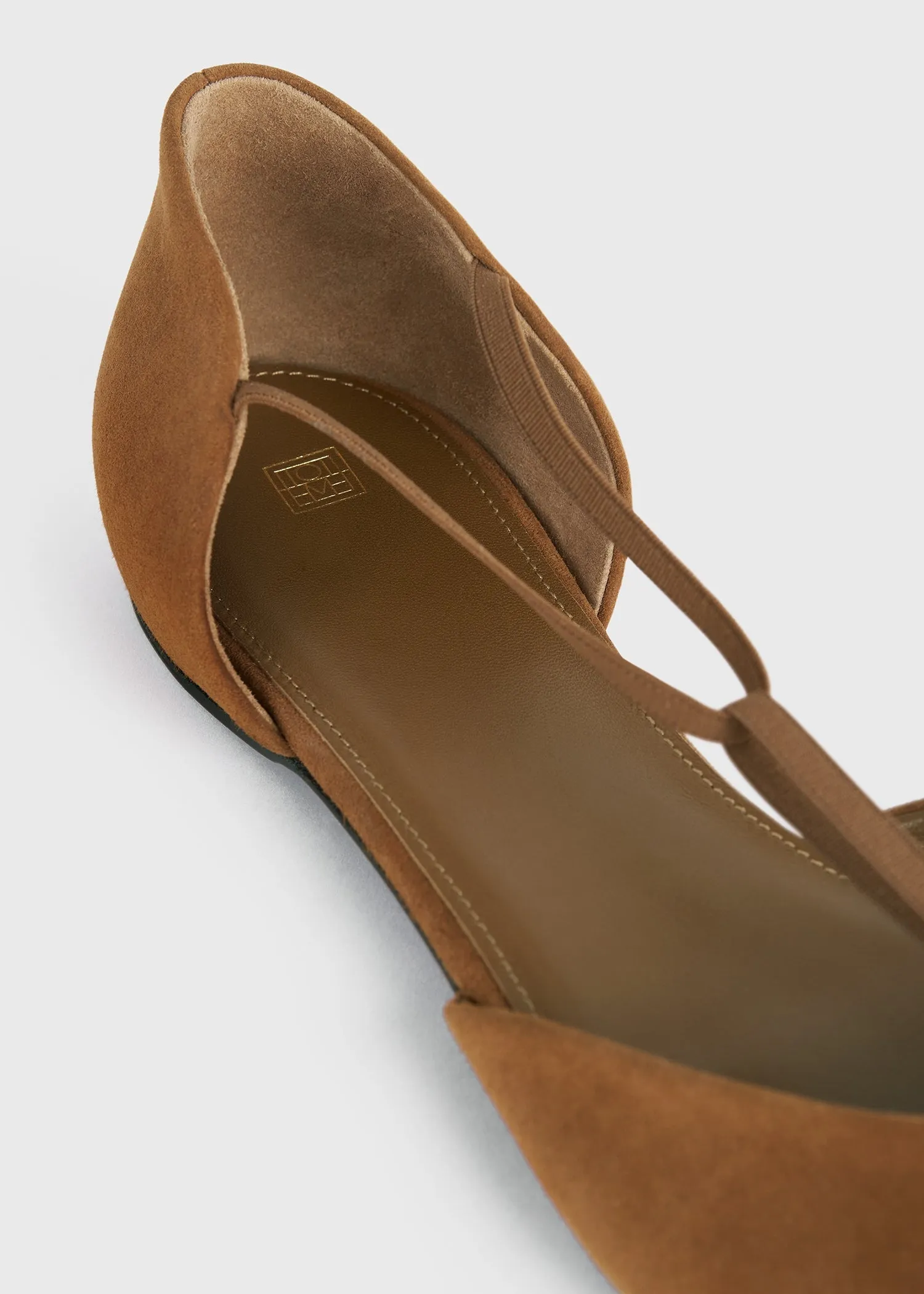 The T-Strap Flat tan sold by Toteme product image thumbnail 5