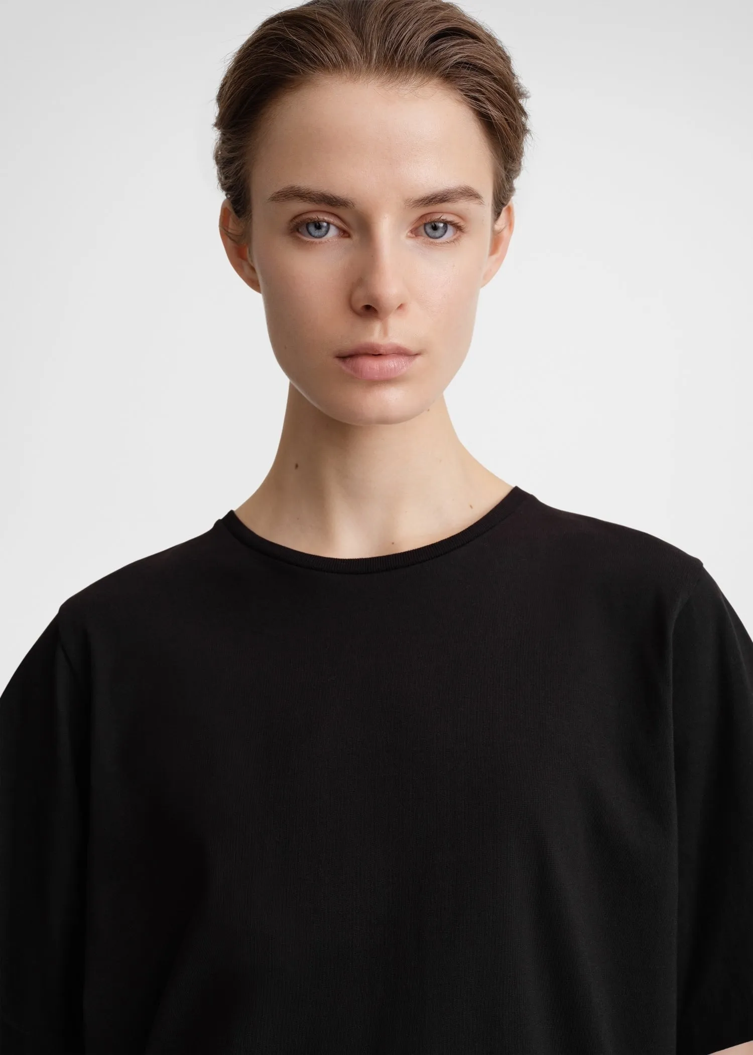 Oversized cotton tee black sold by Toteme product image thumbnail 4