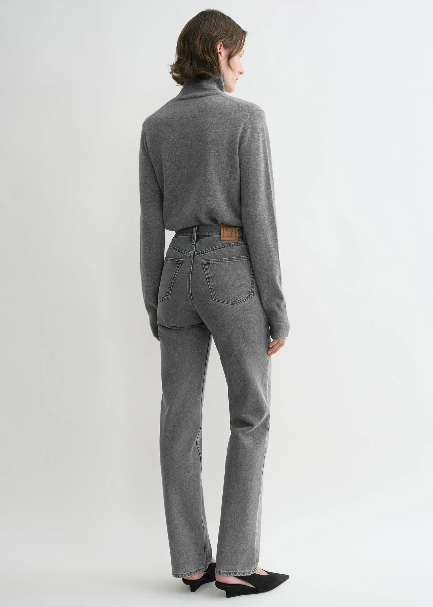 Classic cut denim full length mid grey sold by Toteme product image thumbnail 3