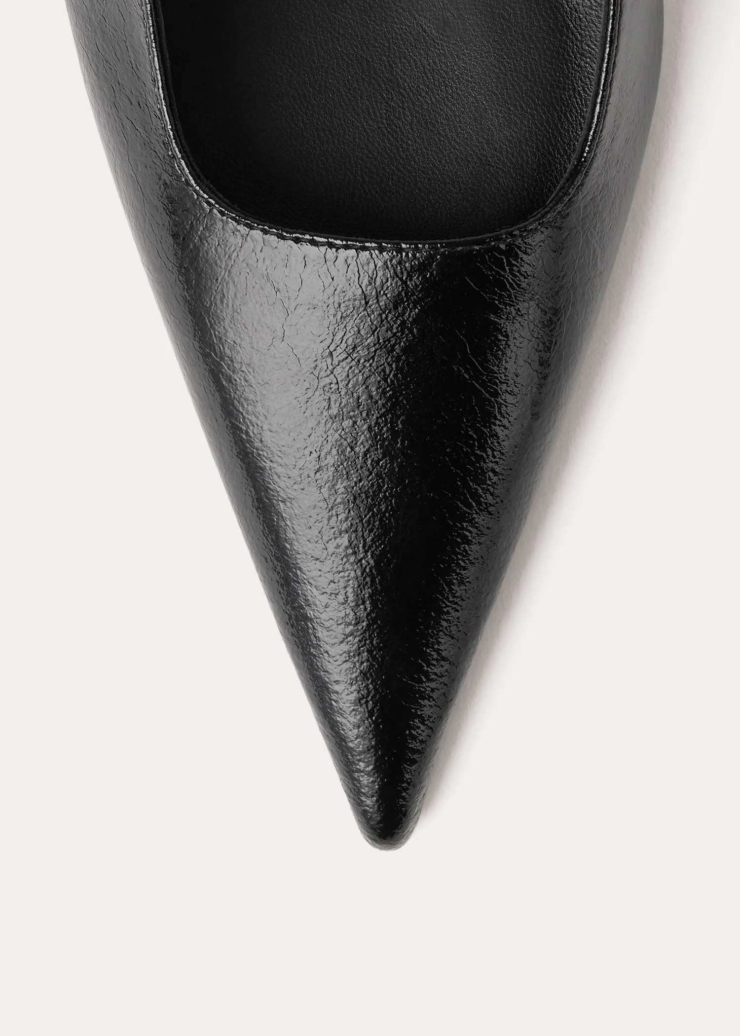 Sharp crackled-leather slingbacks black sold by Toteme product image thumbnail 4