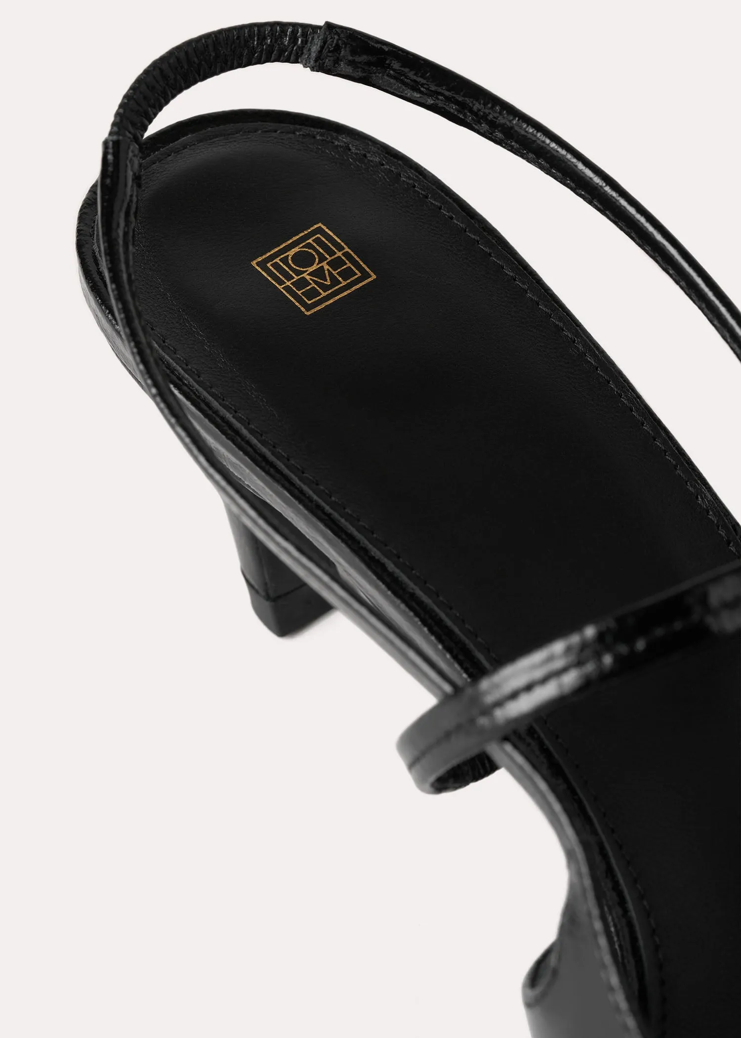 Sharp crackled-leather slingbacks black sold by Toteme product image thumbnail 5