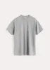 Straight cotton tee light grey melange sold by Toteme