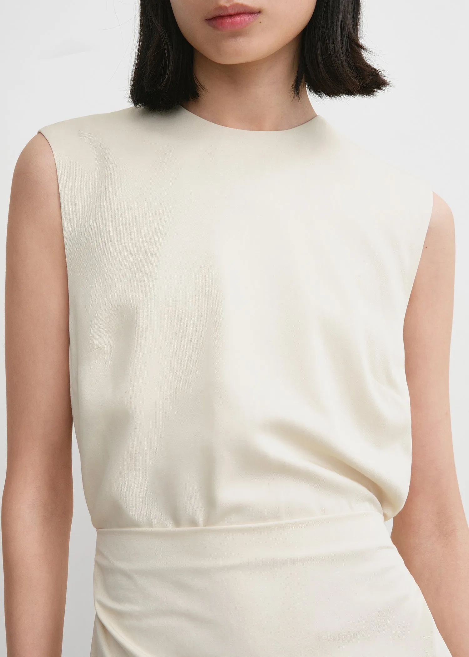 Fluid tie-waist dress pearl sold by Toteme product image thumbnail 4