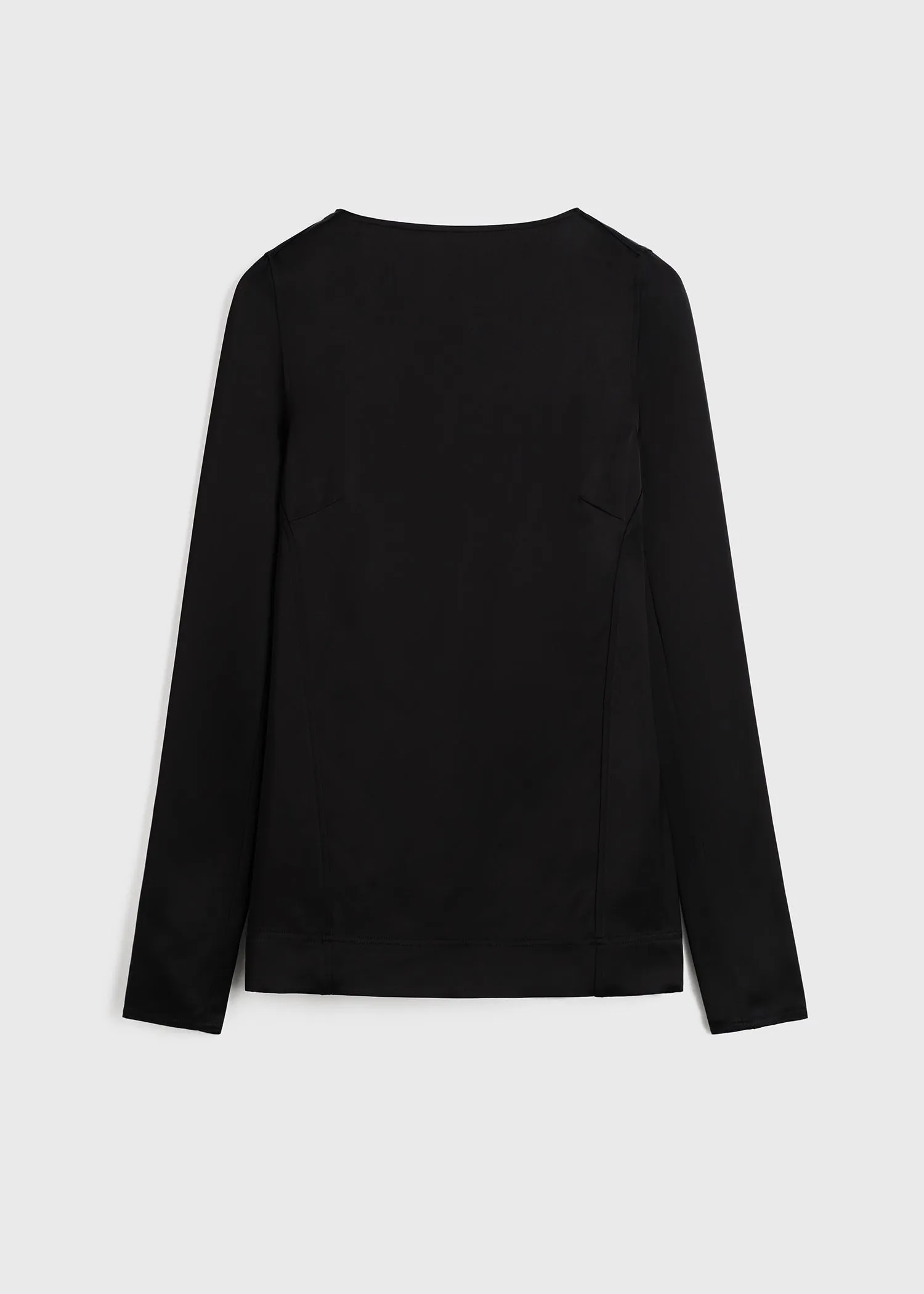 Long-sleeve satin top black sold by Toteme product image thumbnail 5