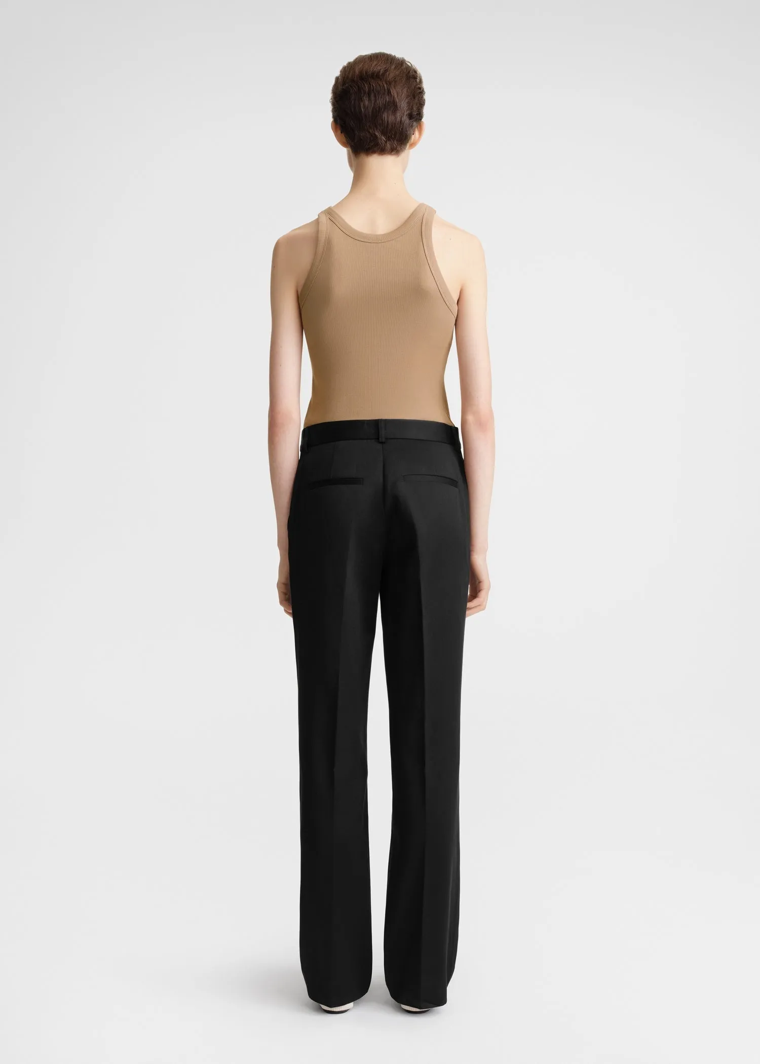 Curved rib tank caramel sold by Toteme product image thumbnail 3