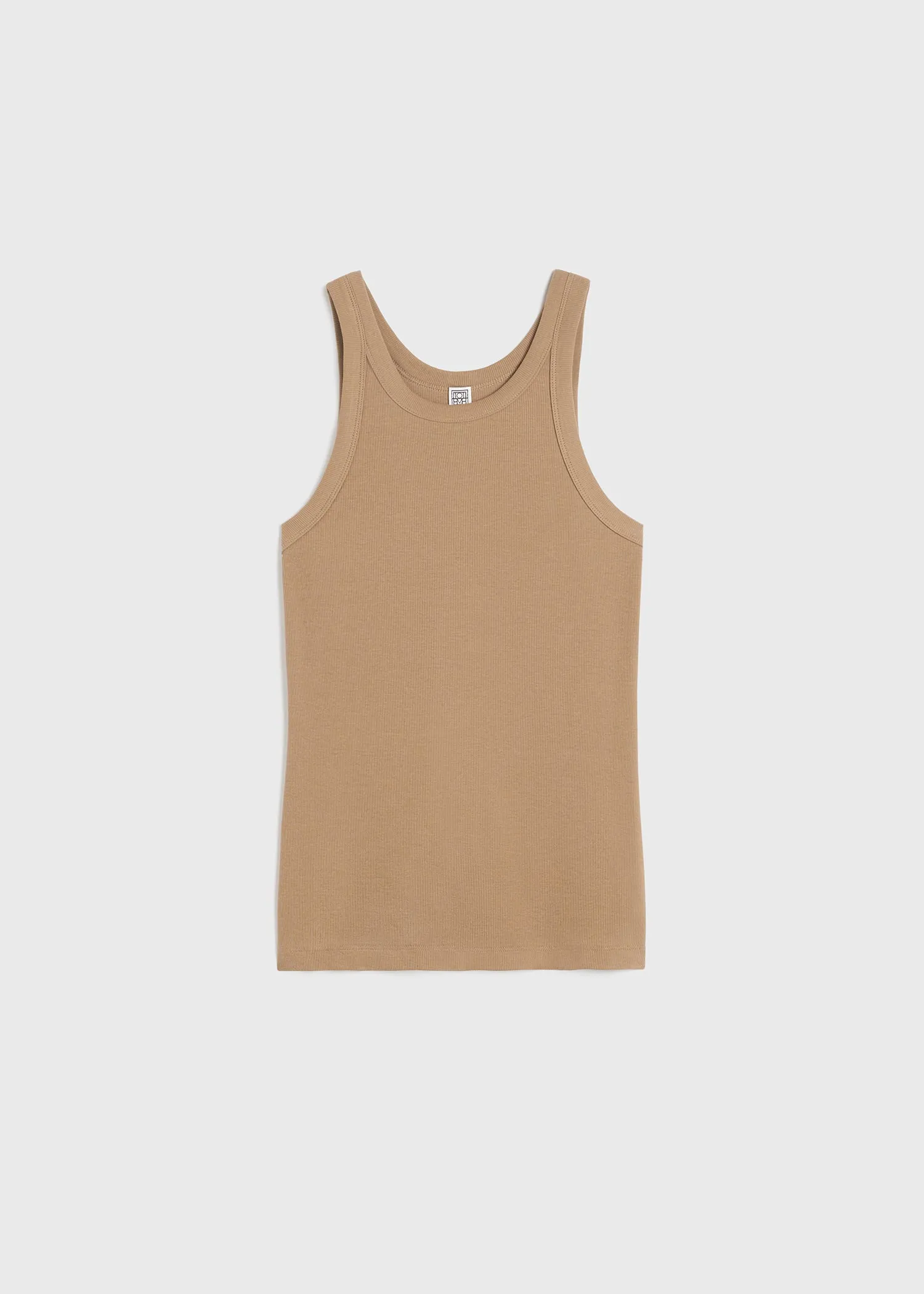 Curved rib tank caramel sold by Toteme product image thumbnail 5