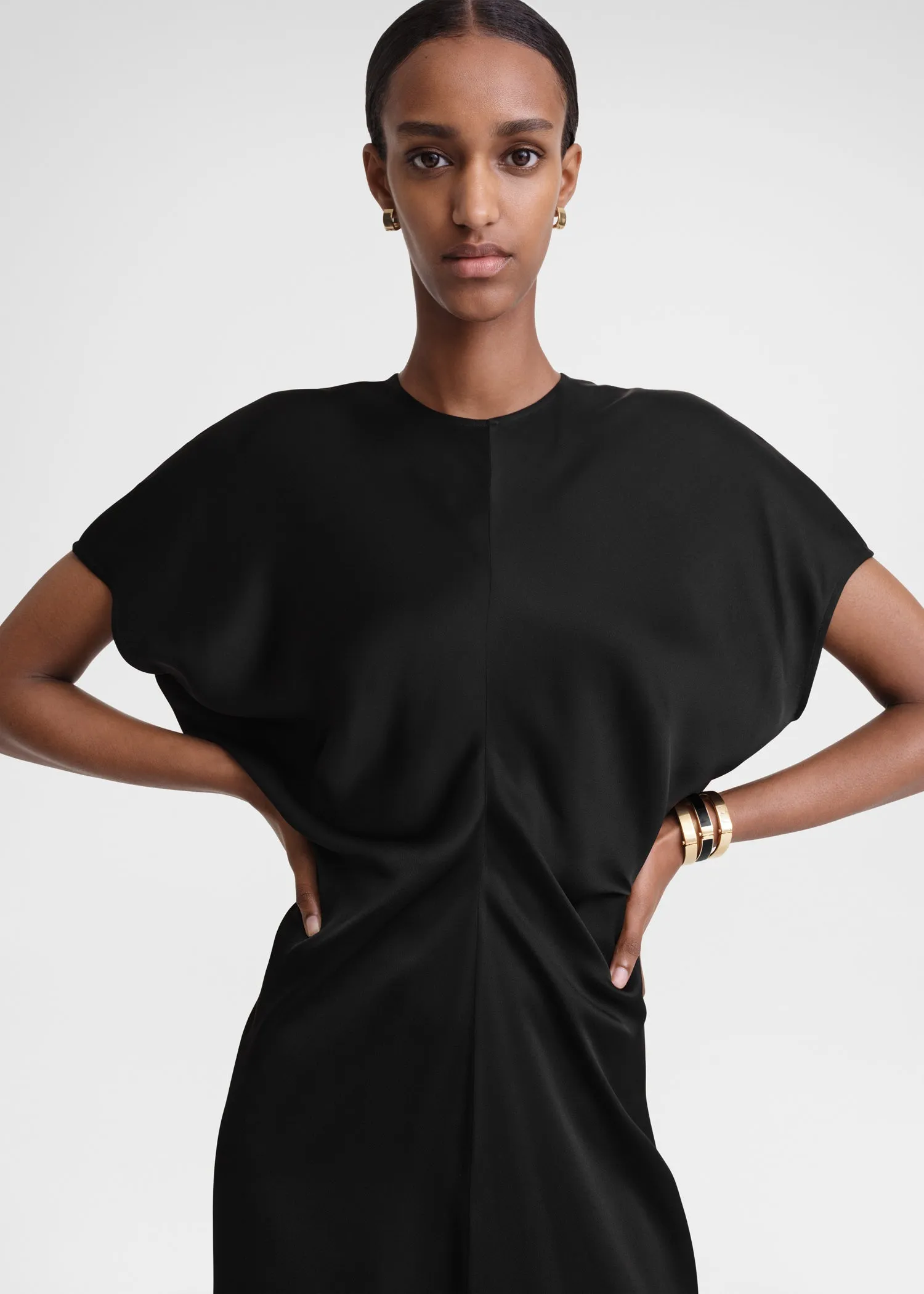 Slouch waist dress black sold by Toteme product image thumbnail 4