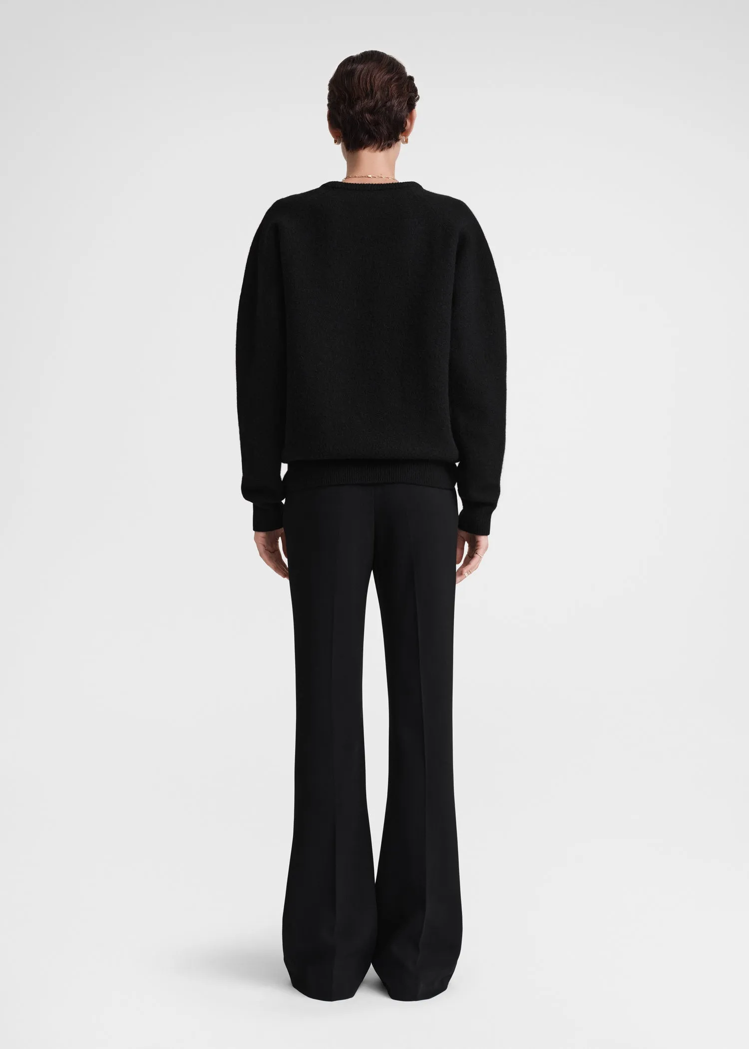 Crew-neck wool knit black sold by Toteme product image thumbnail 3