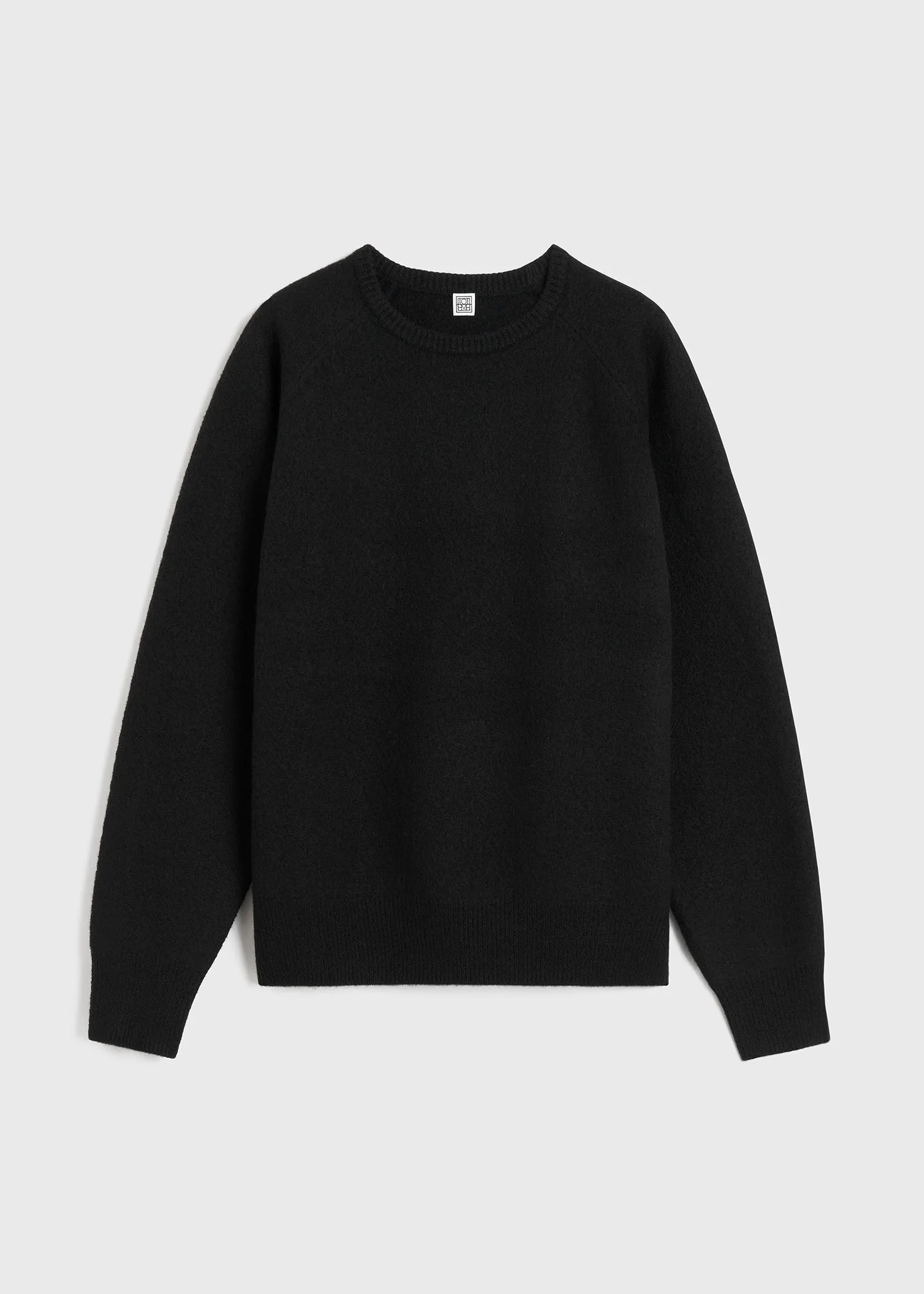 Crew-neck wool knit black sold by Toteme product image thumbnail 5