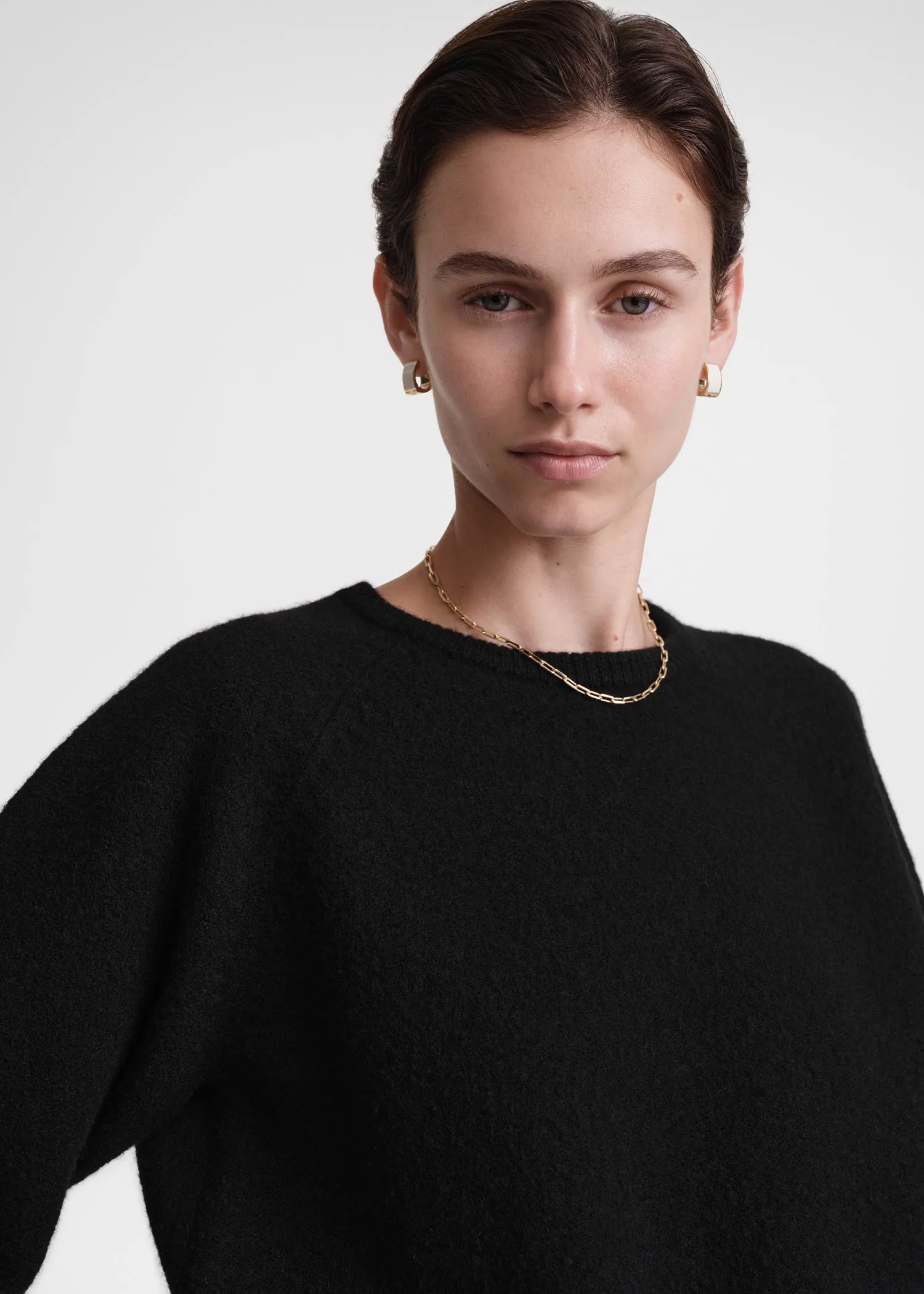 Crew-neck wool knit black sold by Toteme product image thumbnail 4