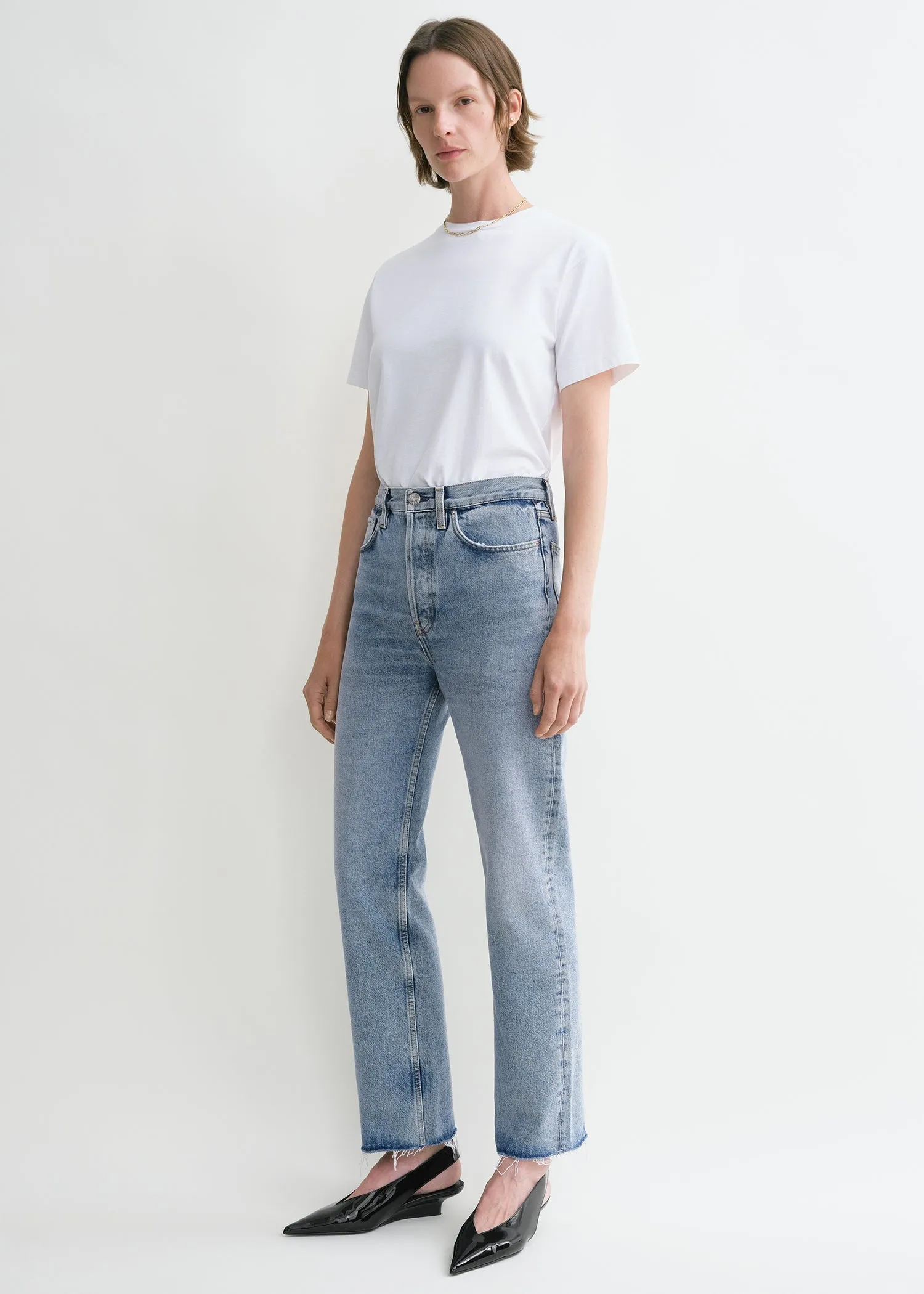 Classic cut denim worn blue sold by Toteme product image thumbnail 2