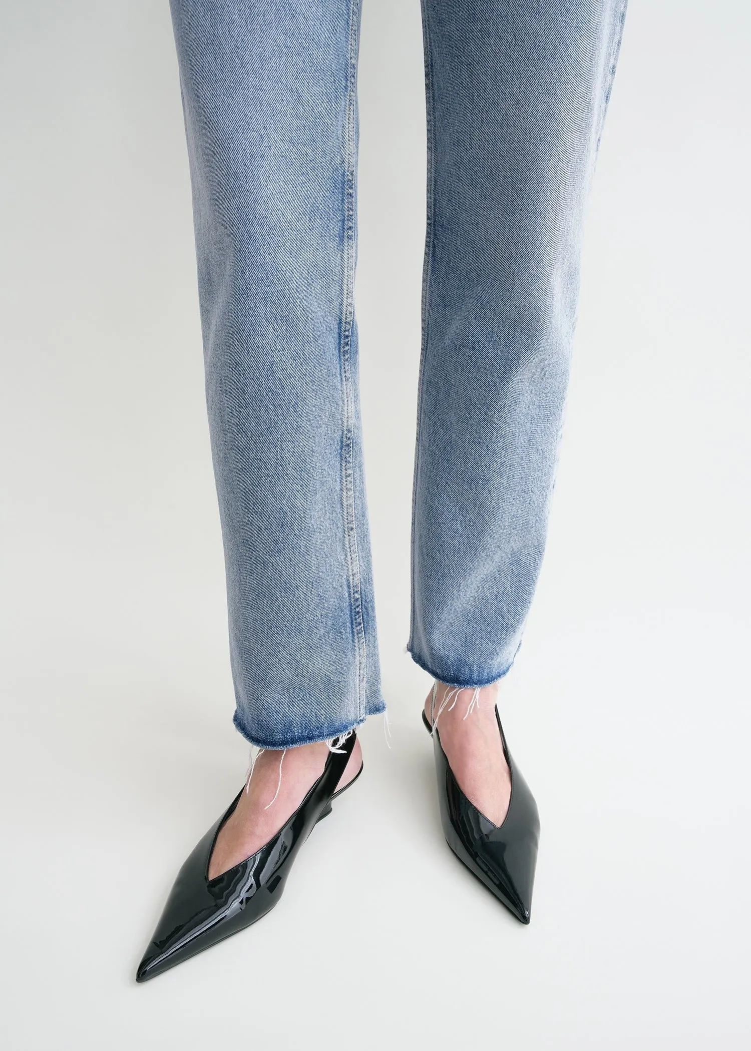 Classic cut denim worn blue sold by Toteme product image thumbnail 5