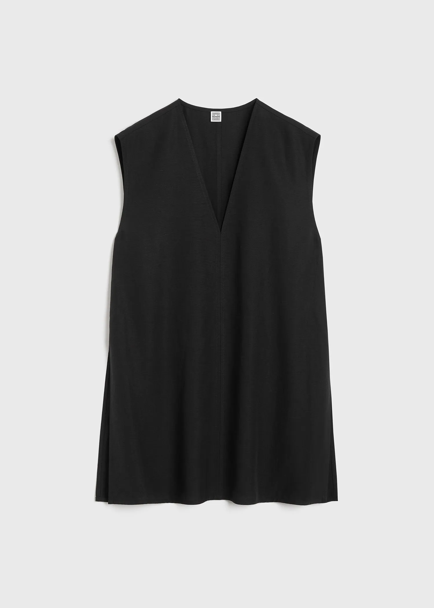 Fluid V-neck top black sold by Toteme product image thumbnail 5